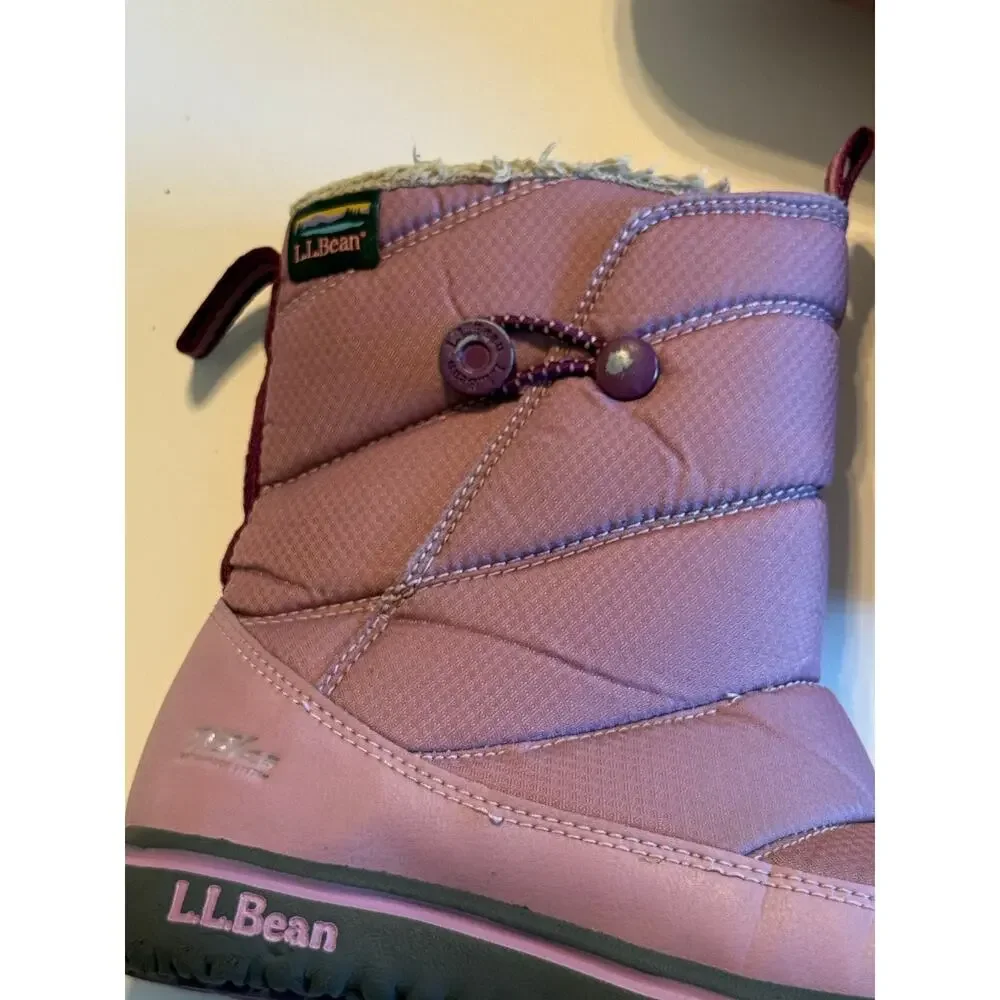 L.L. Bean Kids Ultralight Waterproof Snow Boots Purple Size 2 Insulated